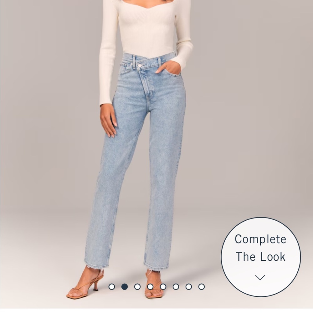 abercrombie high rise 90s straight jean